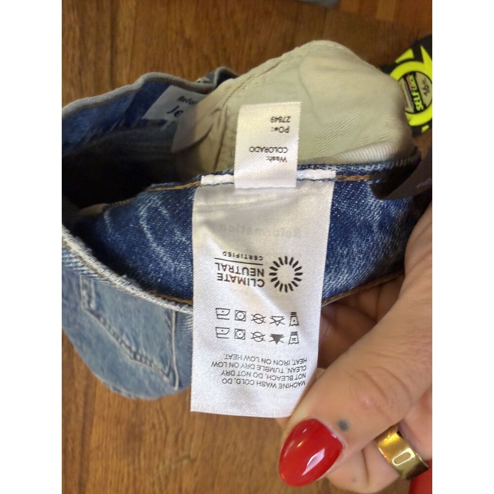 Reformation Charlie High Rise Jean Shorts Colorado Blue Size 25 NWT